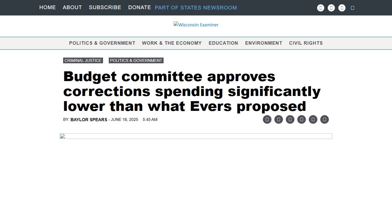 Budget committee approves corrections spending significantly lower than what Evers proposed • Wisconsin Examiner