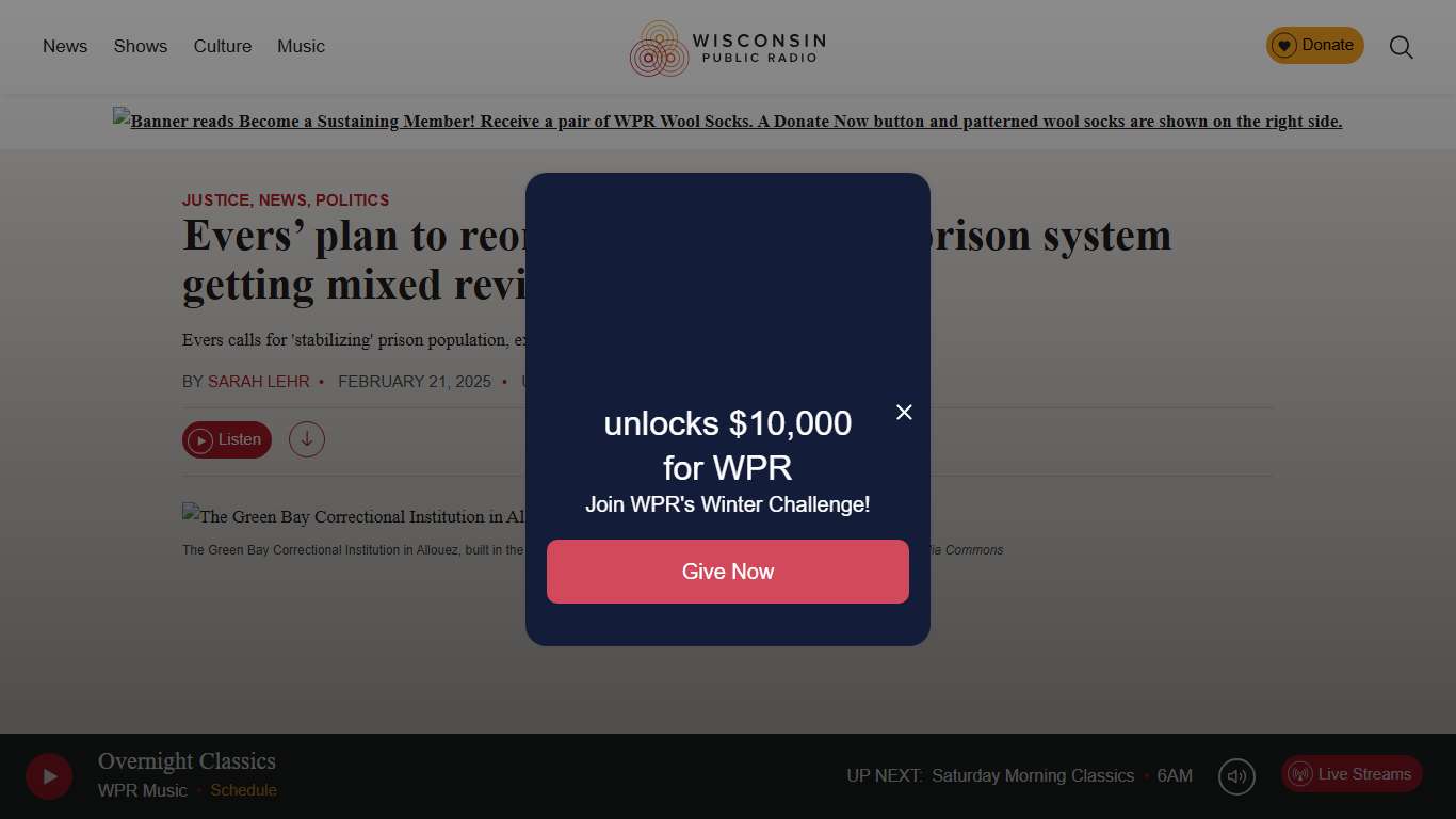 Evers' plan to reorganize Wisconsin's prison system getting mixed reviews - WPR